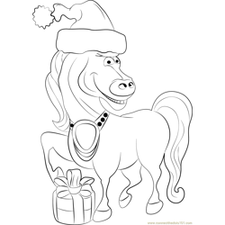 Horse Christmas Dot to Dot Worksheet