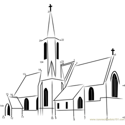 Bettisfield Church Dot to Dot Worksheet
