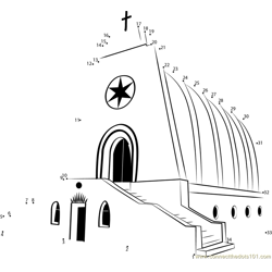 Church Amlwch Anglesey Bunker Dot to Dot Worksheet