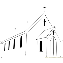 First Presbyterian Church Dot to Dot Worksheet