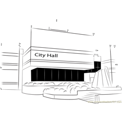 Brantford City Hall Dot to Dot Worksheet