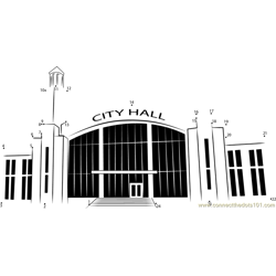 Suwanee City Hall Dot to Dot Worksheet
