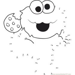 Cookie Monster Dot to Dot Worksheet