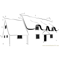 Thatched Cottage In Great Dot to Dot Worksheet
