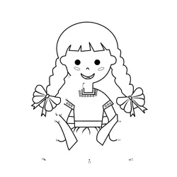 Girl in Mexican Poblana Dress Dot to Dot Worksheet