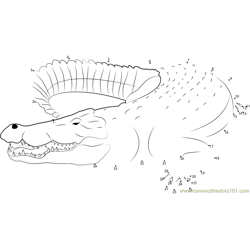 Saltwater Crocodile Dot to Dot Worksheet