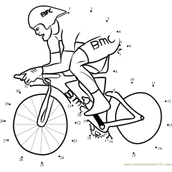 BMC Cyclist Dot to Dot Worksheet