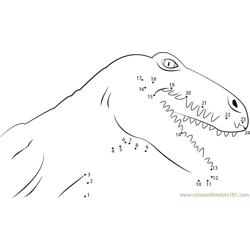 Dinosaur Smiling Dot to Dot Worksheet