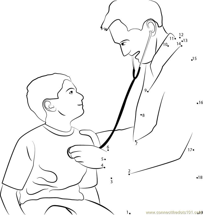 Doctor using Stethoscope on child