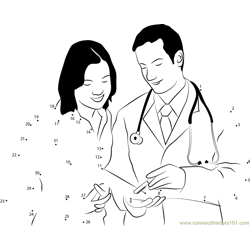 Doctor colleagues Dot to Dot Worksheet