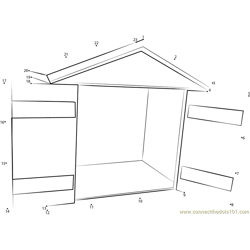 Heated Dog House Dot to Dot Worksheet