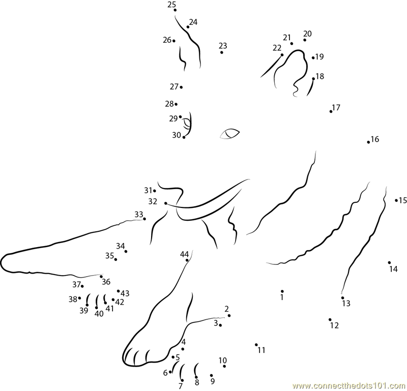 German Shepherd dot to dot printable worksheet - Connect The Dots