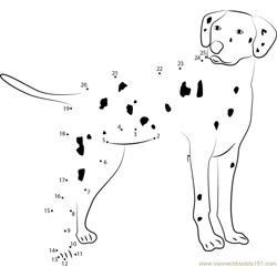Dalmatian Dot to Dot Worksheet