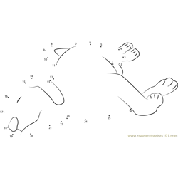 Puppy Dog Sleeping Dot to Dot Worksheet