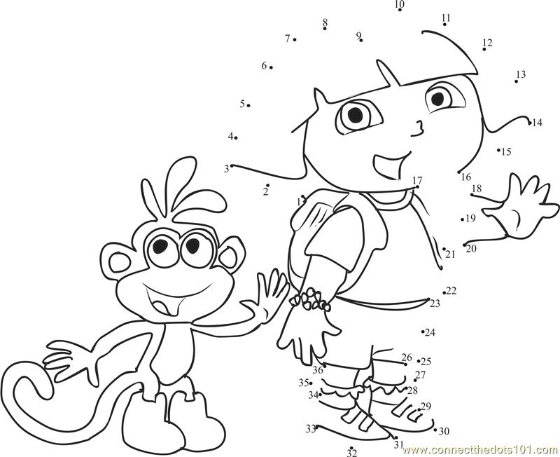 Dora the Explorer with Monkey