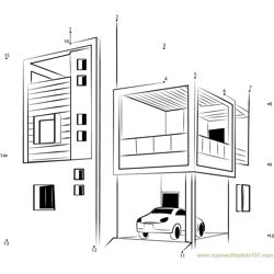 A Well Planned Modern Duplex House Dot to Dot Worksheet