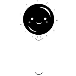 Smiling Face Reflection Game Dot to Dot Worksheet