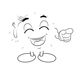 Joyful Face Connect Game Dot to Dot Worksheet