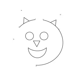 Smiling Face Dot Creation Dot to Dot Worksheet