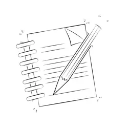 Stationery Writing Exercise Dot to Dot Worksheet