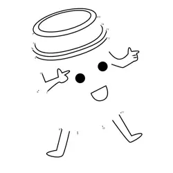 Happy Coffee Cup Character Dot to Dot Worksheet
