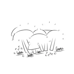 Forest Floor Mushrooms Dot to Dot Worksheet
