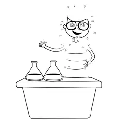 Scientist in the Laboratory Dot to Dot Worksheet