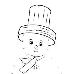 Snow Character Point Game Dot to Dot Worksheet