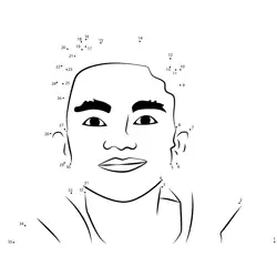 Young Person Numbered Portrait Game Dot to Dot Worksheet