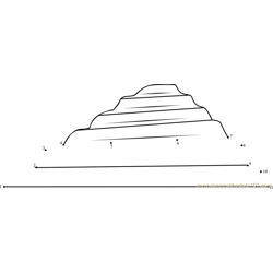 Zoser's Step Pyramid Egypt Dot to Dot Worksheet