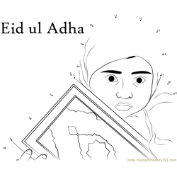 Baby Celebrating Eid Dot to Dot Worksheet