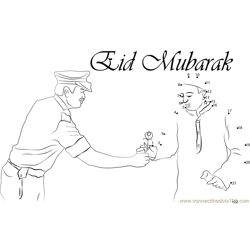 Muslims Celebrate Eid Dot to Dot Worksheet