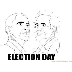 Election Day Obama Romney Dot to Dot Worksheet