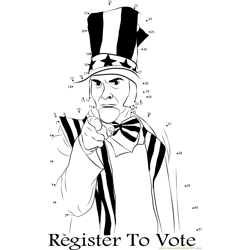 Register to Vote Dot to Dot Worksheet