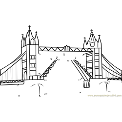 Tower Bridge In London Dot to Dot Worksheet