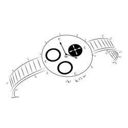 Assemble the Chronograph Timepiece Dot to Dot Worksheet