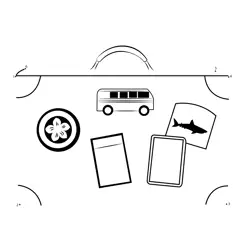 Travel Themed Baggage Dot to Dot Worksheet