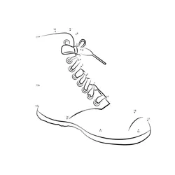 Shoe Join the Numbers Dot to Dot Worksheet
