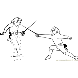 Fencing Championship Dot to Dot Worksheet