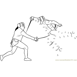 Fencing Competition Dot to Dot Worksheet