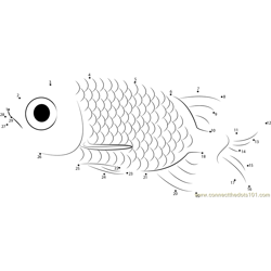 Small Fish Dot to Dot Worksheet