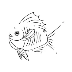 Goldfish Numerical Challenge Dot to Dot Worksheet
