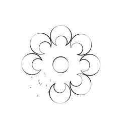 Floral Petal Sequence Creation Dot to Dot Worksheet