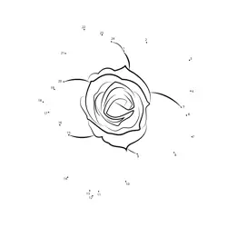 Rose Bud Numerical Path Dot to Dot Worksheet