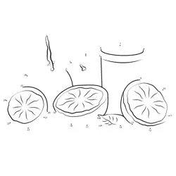 Fresh Citrus Drink Construction Dot to Dot Worksheet