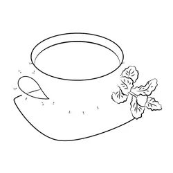 Herbal Tea Cup Formation Dot to Dot Worksheet