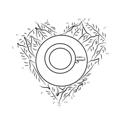 Coffee Bean Love Affair Dot to Dot Worksheet