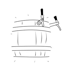 Rustic Keg Setup Dot to Dot Worksheet