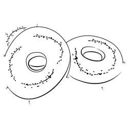 Delicious Doughnut Shape Challenge Dot to Dot Worksheet