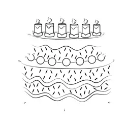 Sweet Treat Celebration Cake Dot to Dot Worksheet